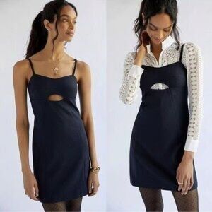 Anthropologie X Mare Mare Black Cut-Out Mini Dress - XL